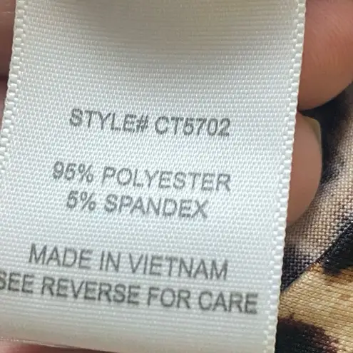 Always Indigo Animal Print Cheetah Print Blouse Size M/L Brown Size L