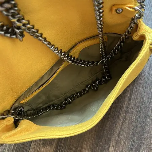 Stella McCartney ‘Falabella Shaggy Deer Faux Leather Chain Crossbody Bag Yellow