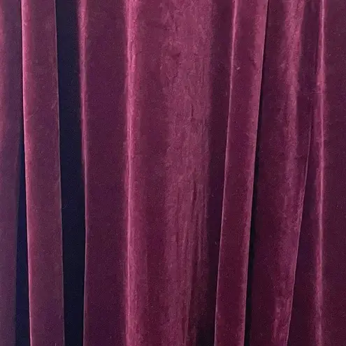 Lottie Velvet Maxi Dress Women's Size XXL Stretch Midi Maxi Burgundy Cranberry Red