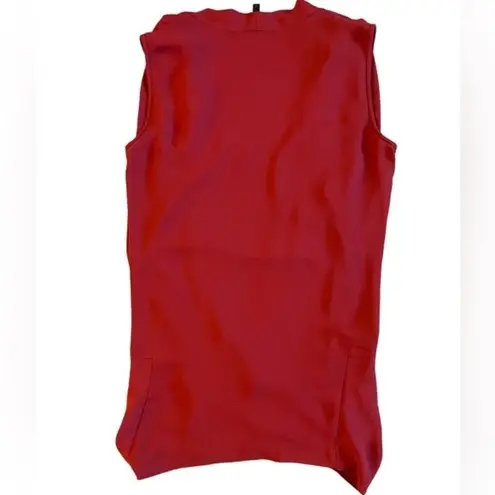 BCBGMAXAZRIA  Dark Red Drapey Sleeveless Blouse