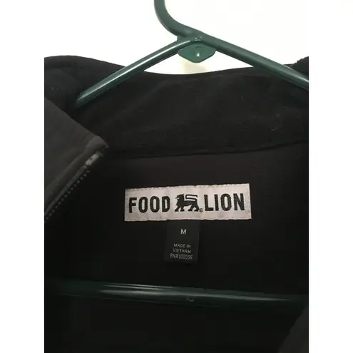 Food Lion Women’s Zip Up Jacket Coat Size Medium Black