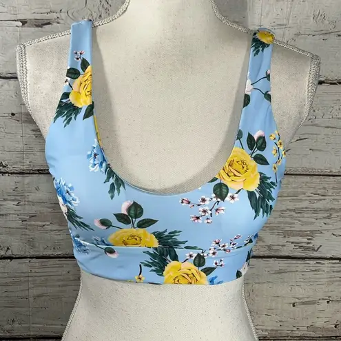 Zaful Bikini Blue Floral Print-Medium