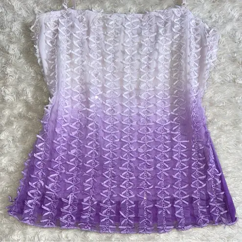 Y2K Fresh + Wear Bows & Sequins Going Out Top M Medium VTG Rare Purple