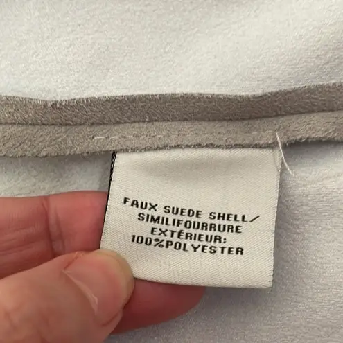 Badgley Mischka  JoJo Faux‎ Suede Duster Jacket Grey size Small