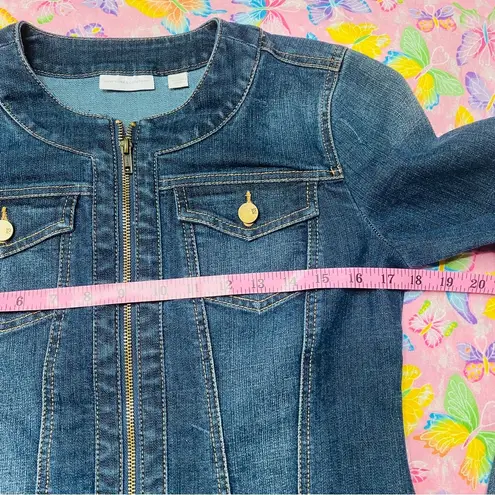 New York & Co. DENIM ZIP UP JACKET SIZE XS