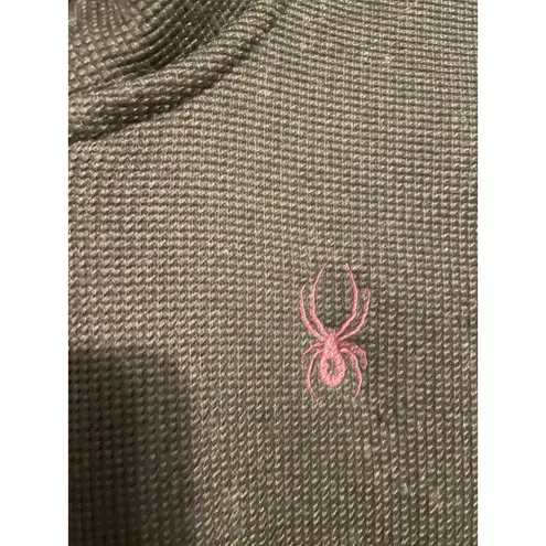 Spyder Womens Full Zip Jacket Black Gray Athletic Lightweight Coat