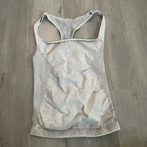 NWOT Free People Movement Good Karma Long Tank Vintage Ice Grey size XS/S Gray