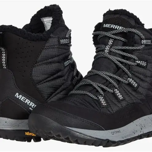 Merrell Antora Women's Thermal Waterproof Sneaker Boots in Black Size 7 $140
