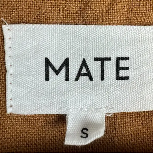 Mate the Label MATE the‎ Label Women Sz S Linen Long Sleeve Button-Up Jumpsuit Coveralls Sedona