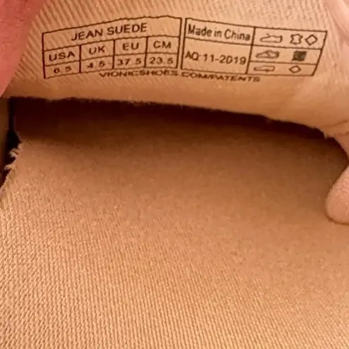 Vionic EUC Leather Jean Slip-On Sneakers Rose Size 6.5