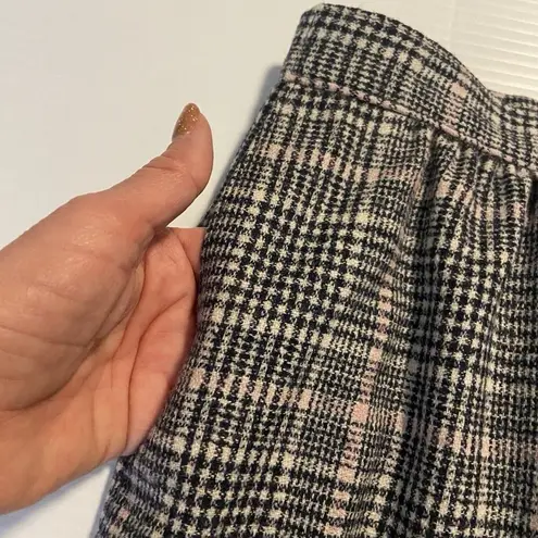 Pendleton VINTAGE Size 6 Wool Plaid Tartan Midi Skirt USA Blue Tan A-line