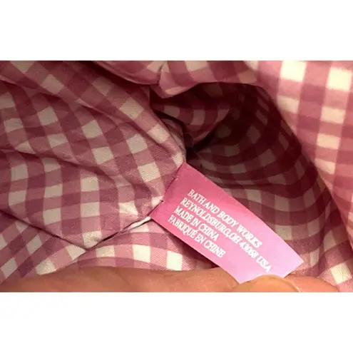 Bath & Body Works Straw Tote Bag Black Handles Bow Removable Strap Summer Travel