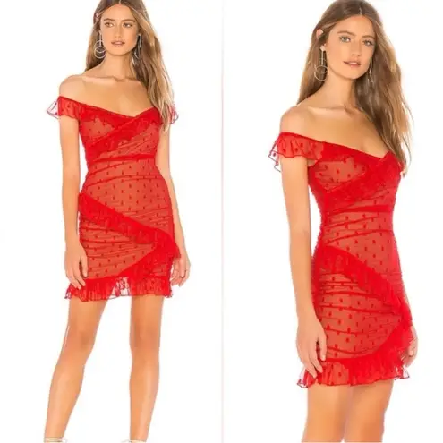 Majorelle  x Revolve Bandit Mini Dress in Red