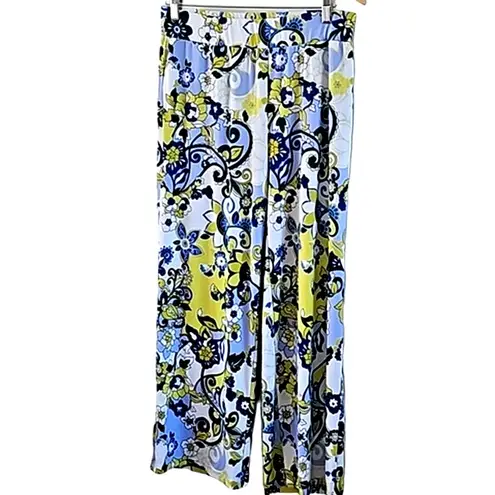 Susan Graver Women’s Printed Liquid Knit Wide Leg Ankle Pants Size Small NWT