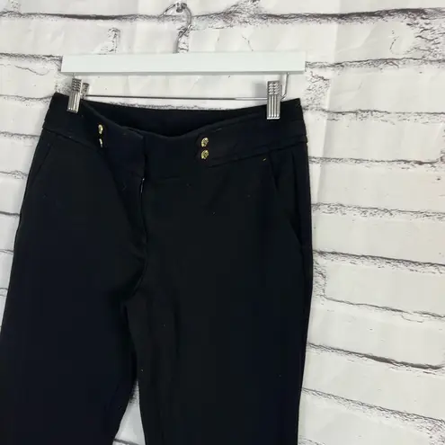 Anne Klein  Women’s Size 6 Black Bootcut Dress Pants Mid Rise Stretch Wide-Leg