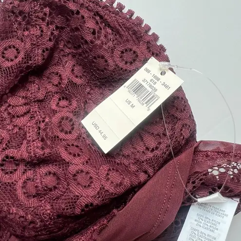 Aerie NWT  Joy Lace Padded Longline Bralette Royal Berry Size Medium M NEW