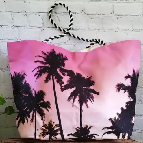 Avon Pink Palm Tree Tote Bag