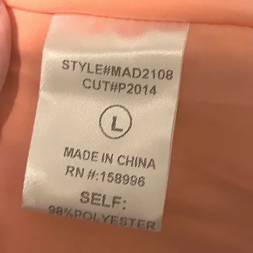 Coquette Satin Slip Dress Pink Silky Bias Cut Midi Hausen Hemline Haze Women L Size L