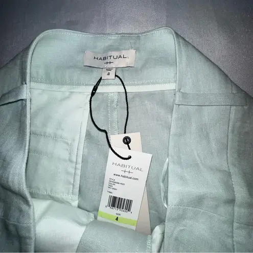 Habitual NWT Linen Viscose Pants Sky Blue Size 4 Nautical Beach Lightweight
