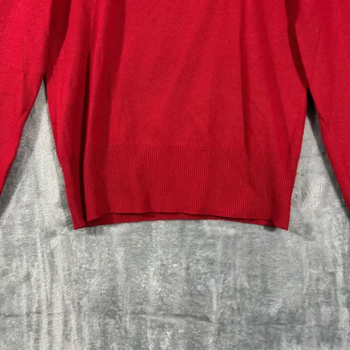Vintage Sonia Rykiel Knits Square Cutout Neckline Red Wool Blend Sweater Size M
