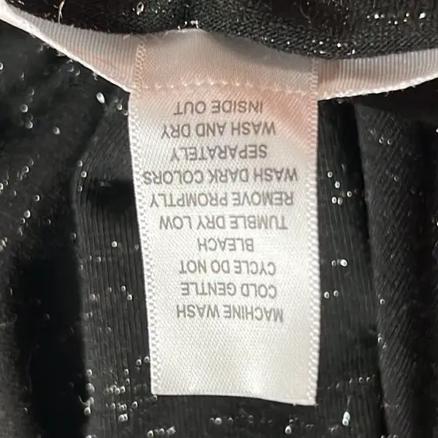 Goodnight Kiss Size Small 3/4 Sleeve Crewneck Sleep Top Black & Silver M…