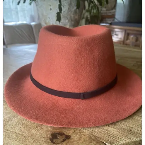 Rust Fedora Hat 100% Wool The Hats Company Filippo Catarzi Italy RN 75343 Brown