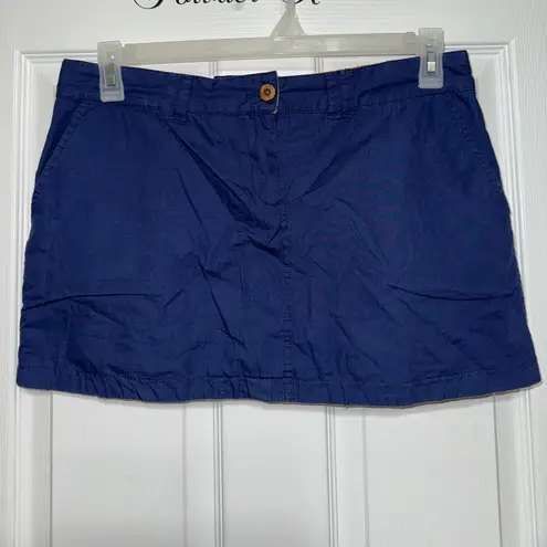 Olde School Skirt Reversible Plaid Navy Blue Y2K Preppy Boho Academia Mini Sz 10 Orange