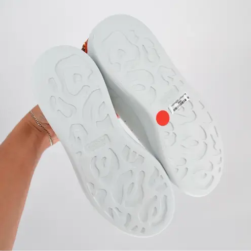 Alexander McQueen NEW Oversized Sneakers Sequin Beads White Red Leather Size 37