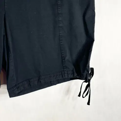 kim rogers Plus Size 3X Shorts Black Elastic Waist Pockets Drawstring Hem 106