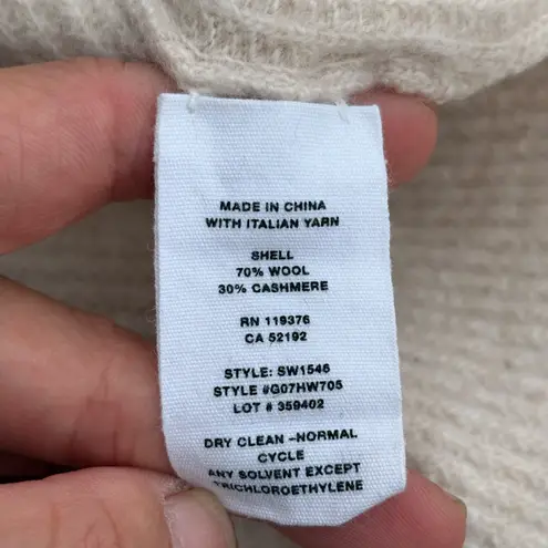 Helmut Lang wool and cashmere Tunic sweater in tusk (beige) size S small - Image 9