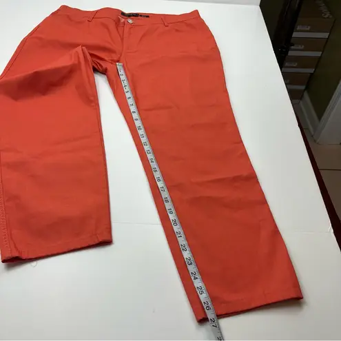 Lafayette 148 New York Mercer Orange Pants Women’s Size 14 Stretch Office Work