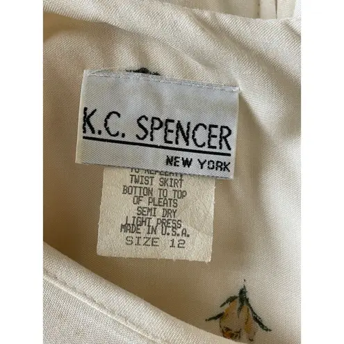 Vintage K.C. Spencer NY Floral Maxi Dress Pink Size 12