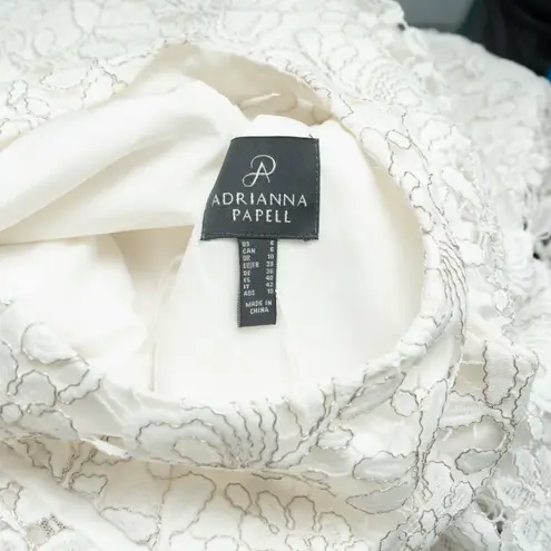 Adrianna Papell  - Gold-Edged Lace Mermaid Gown