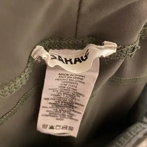 Garage  army green mesh panel leggings