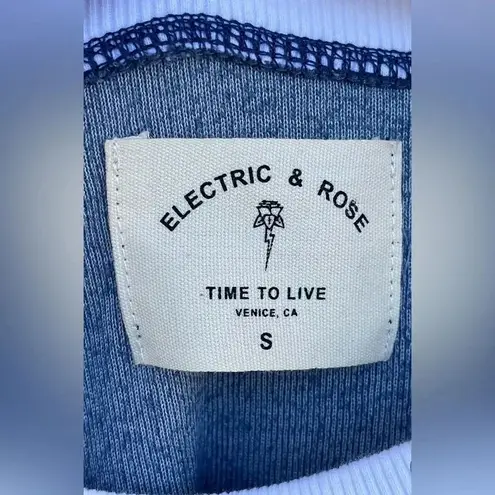 Electric and rose terrycloth color block 2 piece small Blue