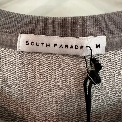 South Parade All The Jingle Ladies Ruffle Sweatshirt Women's Medium Gray Sequins Black