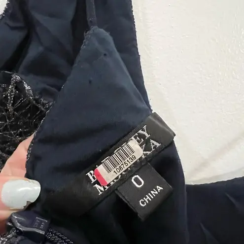 Badgley Mischka Navy Blue Ballerina Gown Size 0 US $1,100