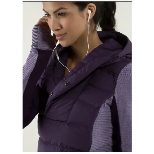 Lululemon Fluff Off Hooded PulloverDown Zinfandel Purple size 6