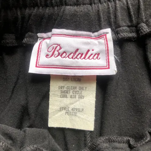 Vintage Bodalia Petite Stirrup Pants Black Sequin Side Leggings Medium Petite Size undefined