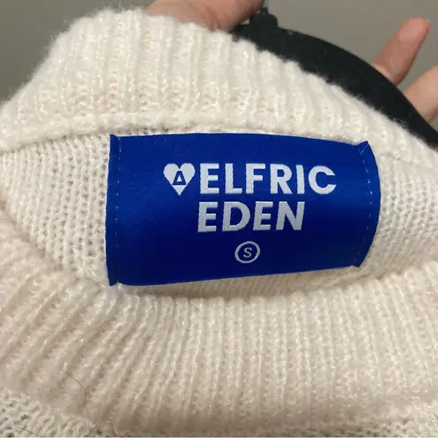 Aelfric Eden Retro 90s Cable Knit Fisherman Sweater Size Small Cream Unisex