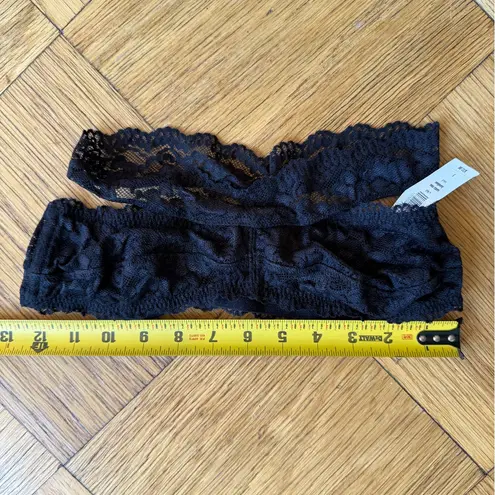 Talula NWT Aritzia Santa Rosa Bandeau Top, Black Lace, Size S