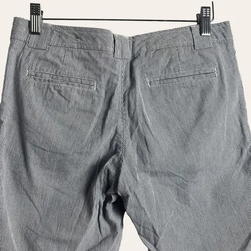 Proenza Schouler for Target Navy White Pinstripe Bermuda Shorts Size 7 Blue