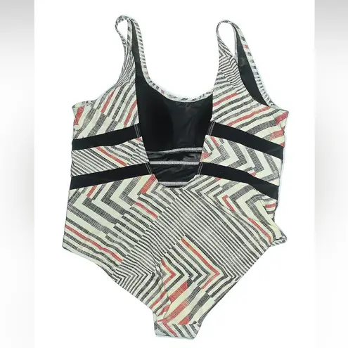 Sun & Sea Grey and Red One Piece Swimwear Chevron Pattern Women’s Plus Size 18