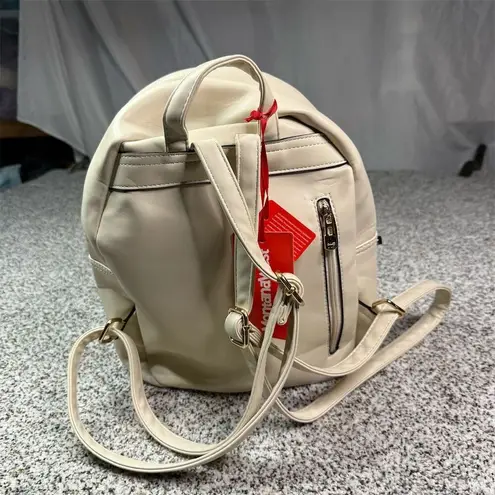 Montana West Women's Cream Croc Embossed Medium Backpack Purse