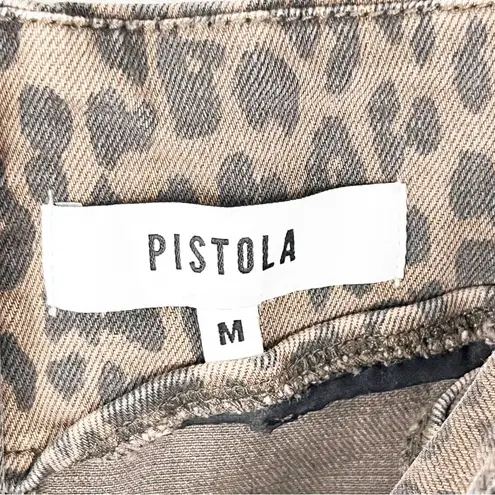 Pistola Nora Animal Print Frayed Hem Mini Skirt, Size 10