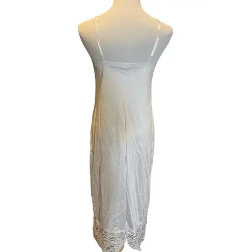 Vanity Fair Vintage White Lace Slip Dress Small 36