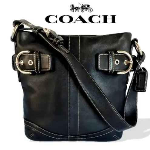 Coach  Soho Black Duffle Black Slim Shoulder Bag