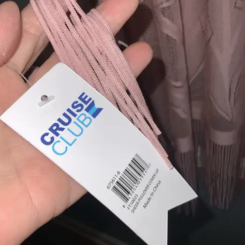 Dusty Rose Pink Sheer Floral Cover