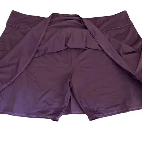 zuda Blackberry Bermuda Swim Skort Women SZ 4X #1260 Purple