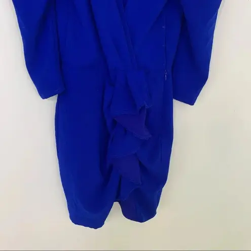 Ba&sh NWT Melinda Puff Sleeve Ruched Mini Dress Blue Size XS